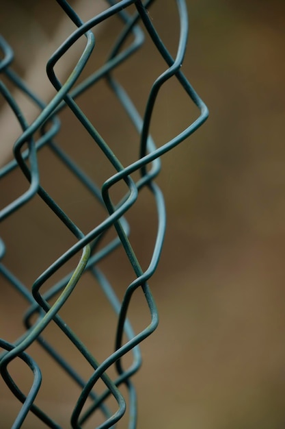 Foto fotografia detalhada de uma cerca metálica