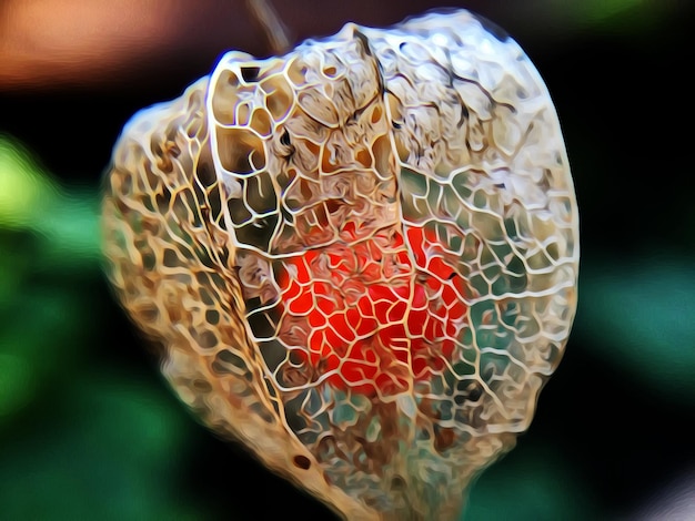 Foto fotografia detalhada do fruto do physalis