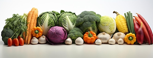 Fotografía de diferentes tipos de verduras frescas en un cartel de mesa