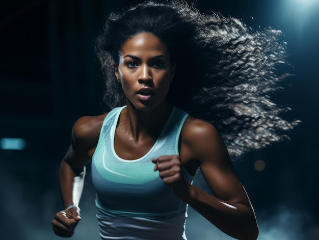 Fotografia Dinâmica De Atleta Feminina