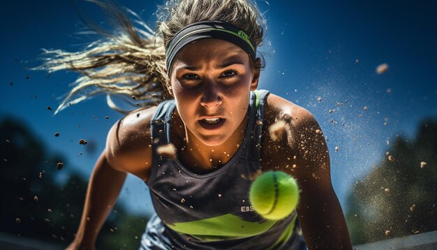 Foto fotografia dinâmica editorial de esportes de verão em ação