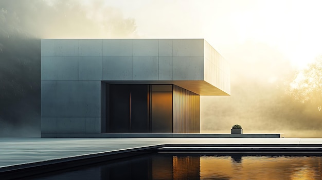 Fotografía diseño minimalista de fachadas de pequeños edificios