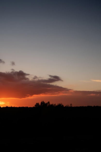 Fotografia do céu durante o pôr do sol