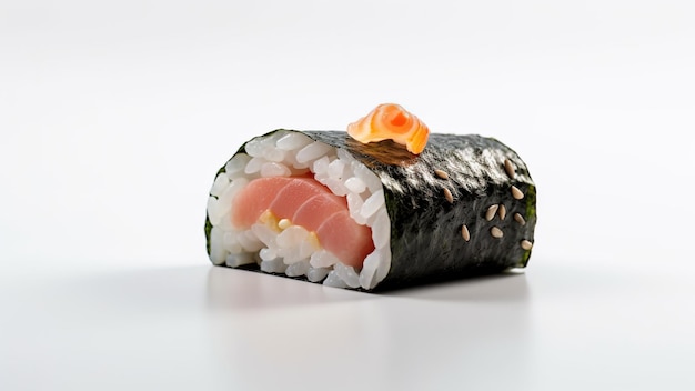 Fotografia do fundo branco do sushi