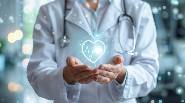 Fotografía de una doctora en su consultorio médico con el poder de cuidar y mejorar a la gente