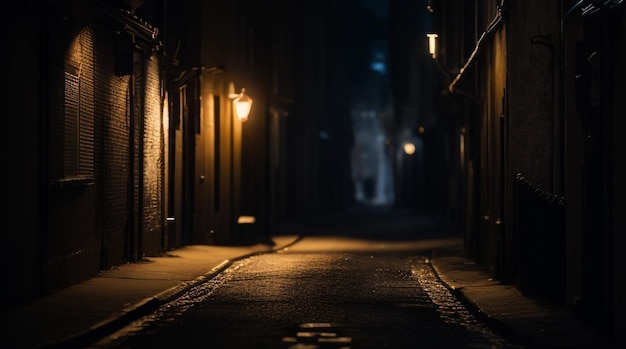 Foto fotografía editorial cautivadora de dark street tomada en las noches de la ciudad