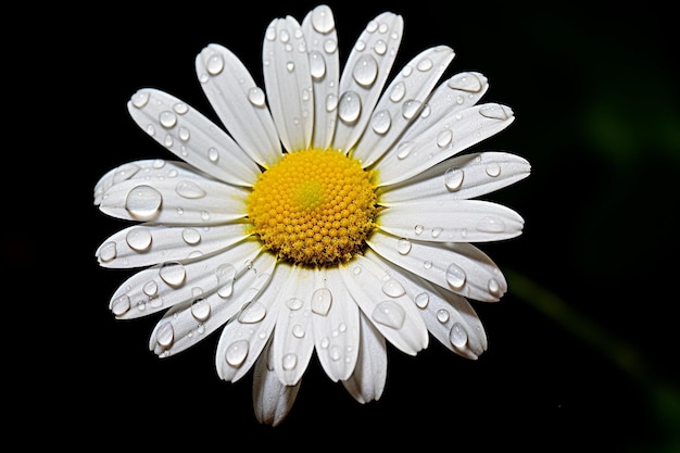 Fotografia em close-up de uma margarida com um filtro de sonho suave