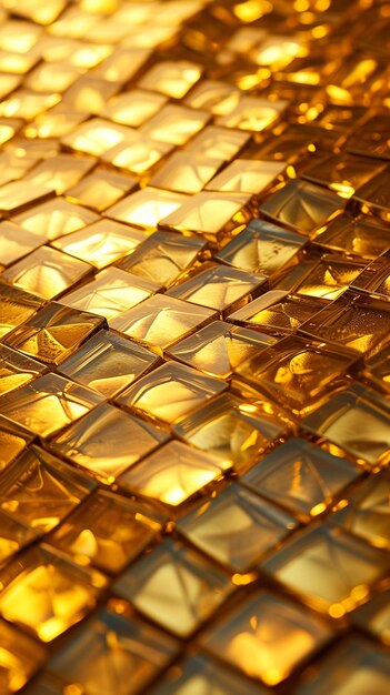 fotografia em close-up do fundo com padrão de mosaico dourado
