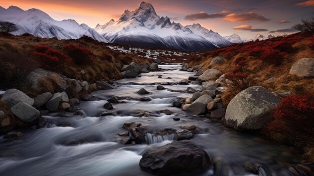 Foto fotografia em hd com uma bela paisagem hipnotizante e única