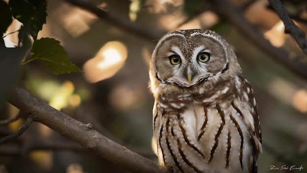 Fotografía de enfoque selectivo de un búho