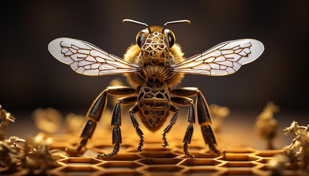 Foto fotografia épica de uma ilustração de abelha melífera