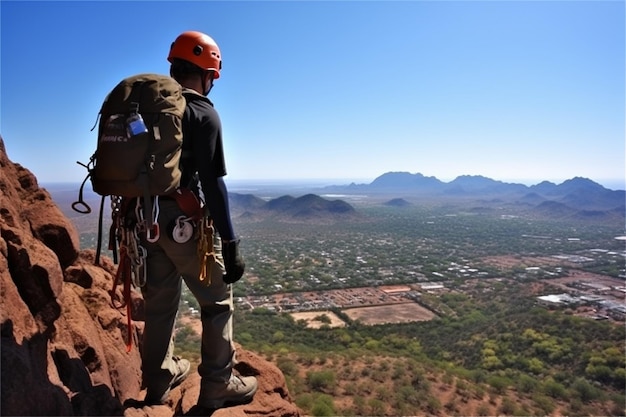 Fotografía de escalada de la cumbre Sentinel Watchman of the Heights