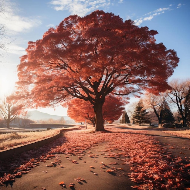 Fotografia espetacular da paisagem de outono de Maple Dreams