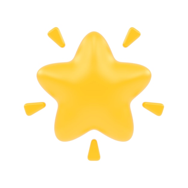 Fotografía de una estrella con un icono 3D de chispas