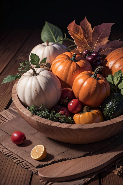 Fotografía de estudio de la canasta con verduras de la cosecha de otoño