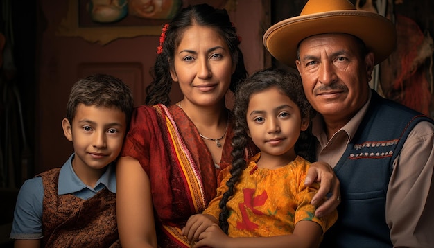 fotografía de familia colombiana