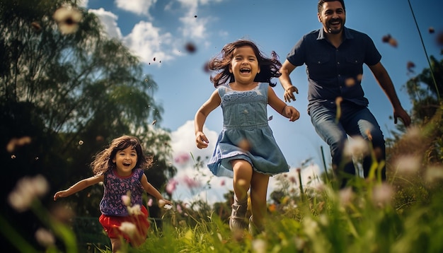 Foto fotografía de familia colombiana