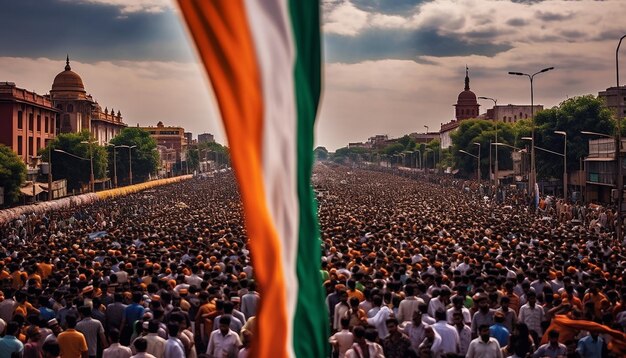 Fotografía feliz y celebración del día de la independencia de la India