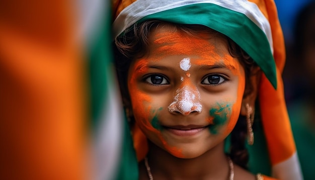 Fotografía feliz y celebración del día de la independencia de la India