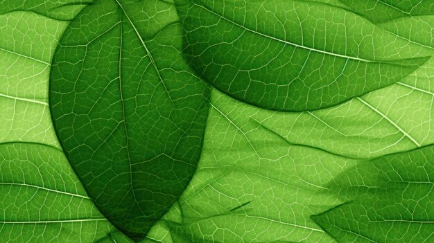 Fotografia Folhas Verdes textura padrão sem costura natureza papel de parede