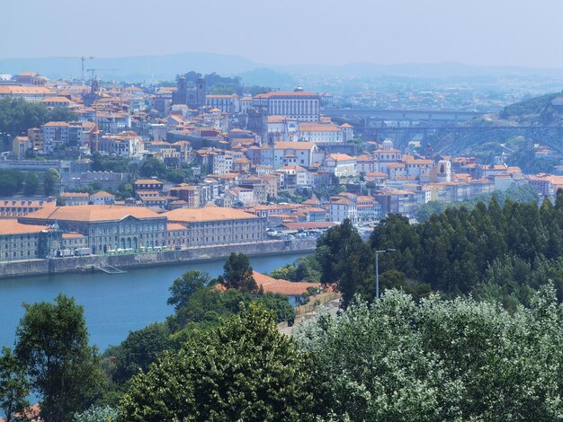 fotografía de fondo de la ciudad de Oporto junto al río