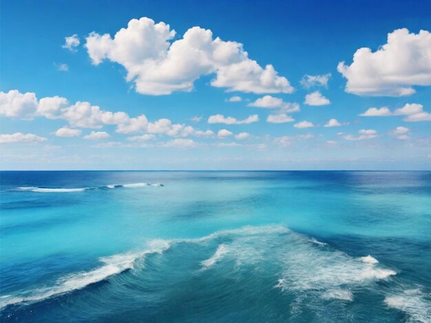 Fotografía de fondo de mar y cielo azul