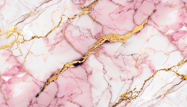 Fotografía de fondo de mármol rosa blanco y dorado con textura de piedra de mármol de lujo