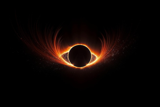 Foto fotografía de fondo negro del eclipse etéreo