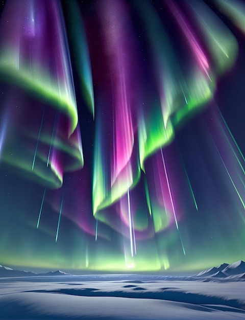 Fotografía de fondo de papel de pared de Aurora en el cielo