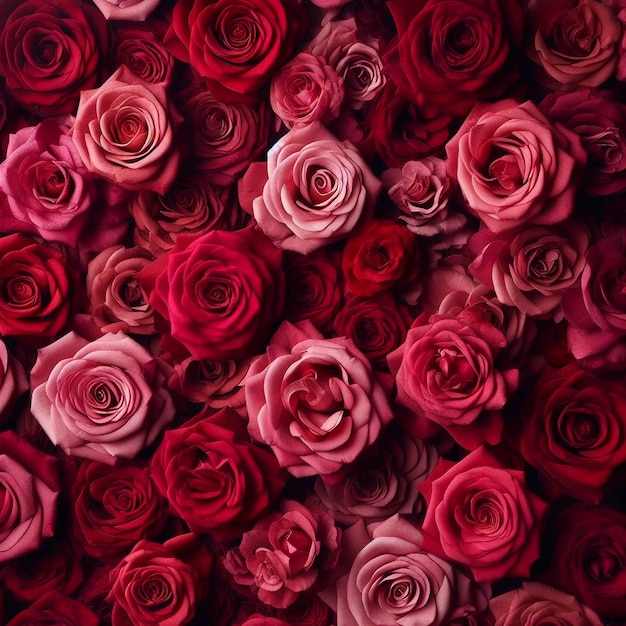 Fotografía de fondo de la textura de las rosas de flores rojas la rosa roja significa amor y romance