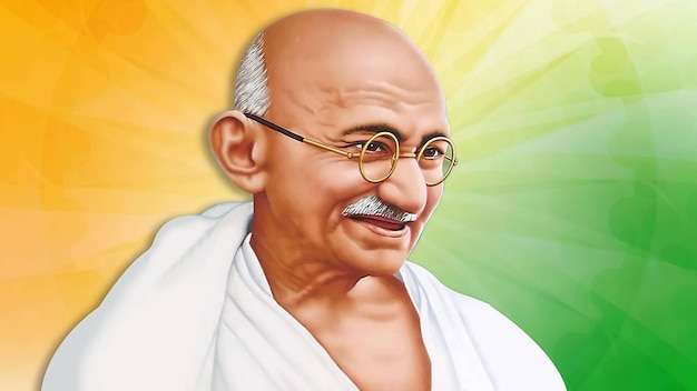 Foto fotografía de fondo tricolor de alta calidad gratuita de mahatma gandhi para papel de pared