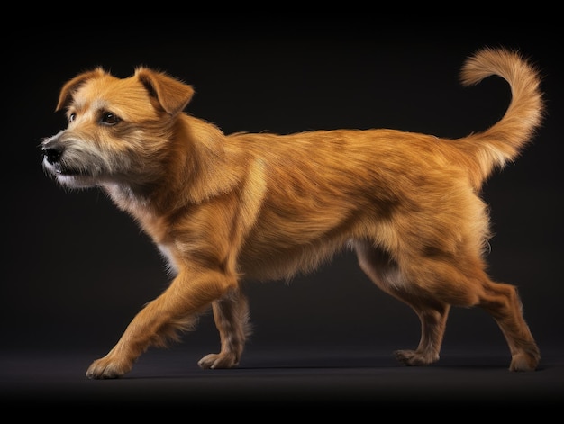 Fotografía de una foto de cachorro de perro aislada sobre fondo blanco