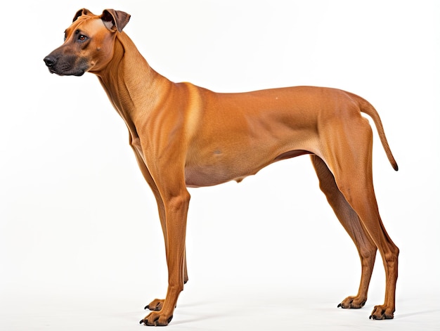 Fotografía de una foto de cachorro de perro aislada sobre fondo blanco