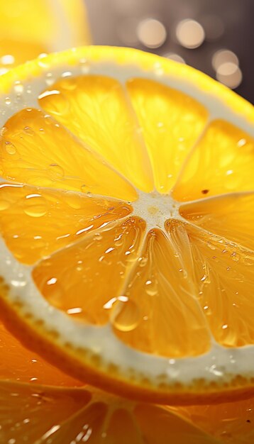 Una fotografía de frutas de limón frescas con salpicaduras de agua cinematográficas