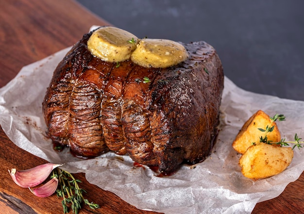 Fotografía gastronómica de solomillo de ternera asada