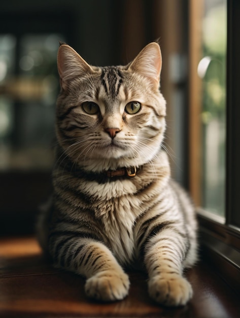 Fotografía de gato americano de pelo corto