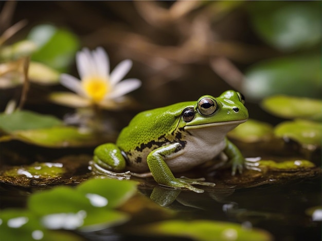 Foto fotografía geográfica de la rana nat