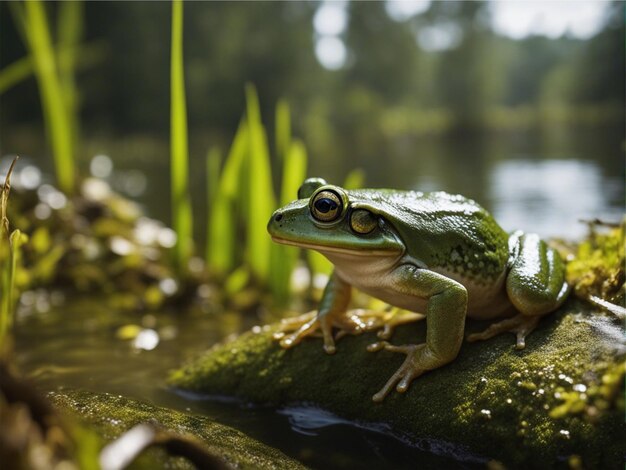 Foto fotografía geográfica de la rana nat