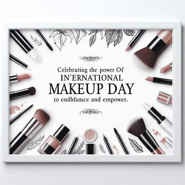 Fotografía gratuita Feliz celebración del Día Internacional del Maquillaje