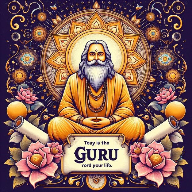 Foto fotografía gratuita feliz celebración de guru purnima