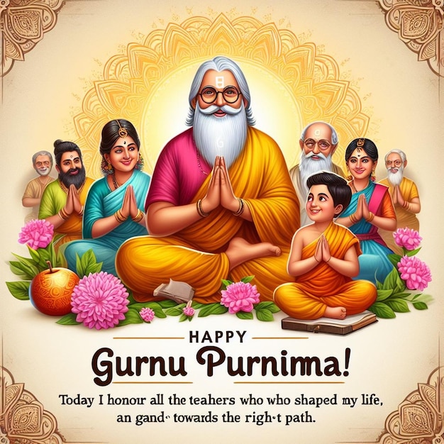 Foto fotografía gratuita feliz celebración de guru purnima