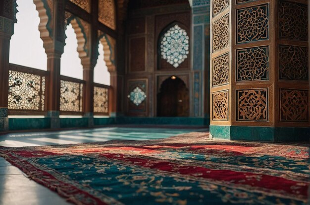 Fotografía gratuita de fondo de la mezquita con espacio para copiar