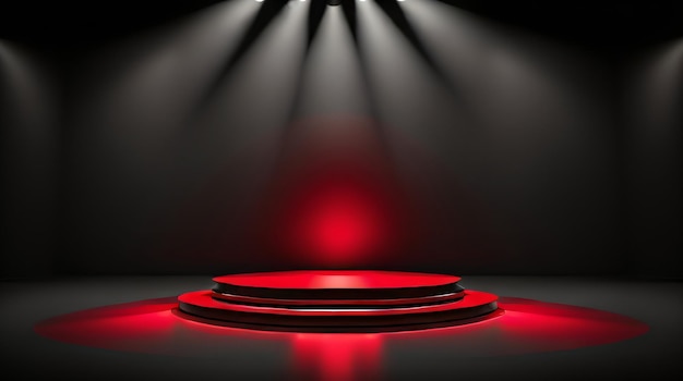Fotografía gratuita de fondo vectorial mínimo del podio renderizado en 3D renderizado en colores Nueva maqueta de podio cosmético