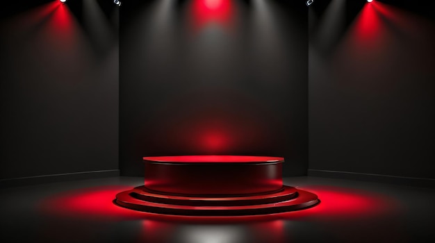 Fotografía gratuita de fondo vectorial mínimo del podio renderizado en 3D renderizado en colores Nueva maqueta de podio cosmético