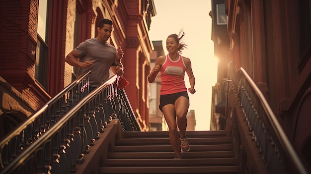 Fotografía gratuita de una mujer en ejercicio corriendo