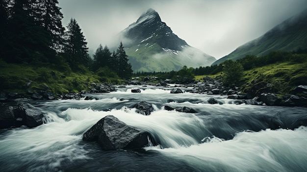 Foto fotografía en hd al estilo de national geographic con un hermoso paisaje