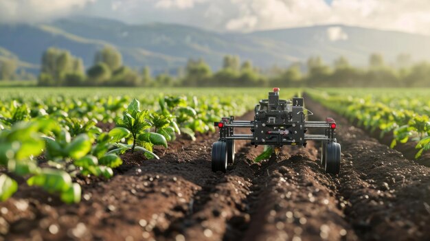 Fotografía de herramientas de agricultura de precisión impresas en 3D