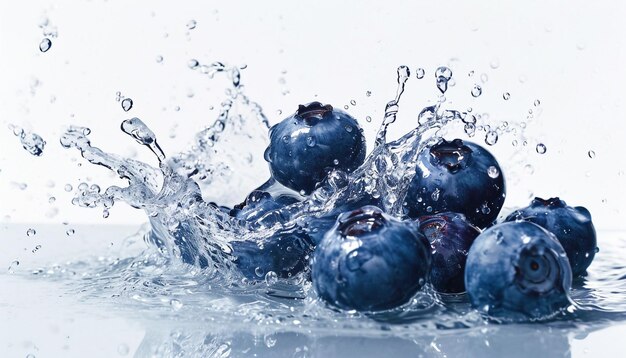 Fotografia HighSpeed Blueberry Splash