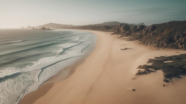 Fotografia hiperrealista do planalto de Sandy Beach