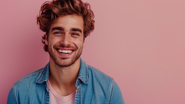 fotografía de un hombre guapo en un fondo claro